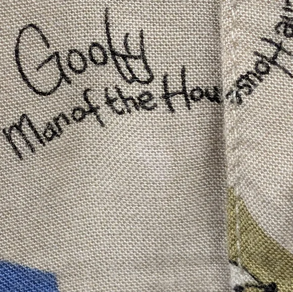 Vintage Disney Store Rayon Goofy Man Of The House Hawaiian Button Front Shirt XL - Picture 6 of 8